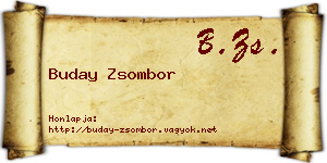Buday Zsombor névjegykártya